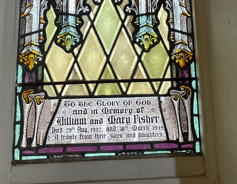 William and Mary Fisher Stained Window1